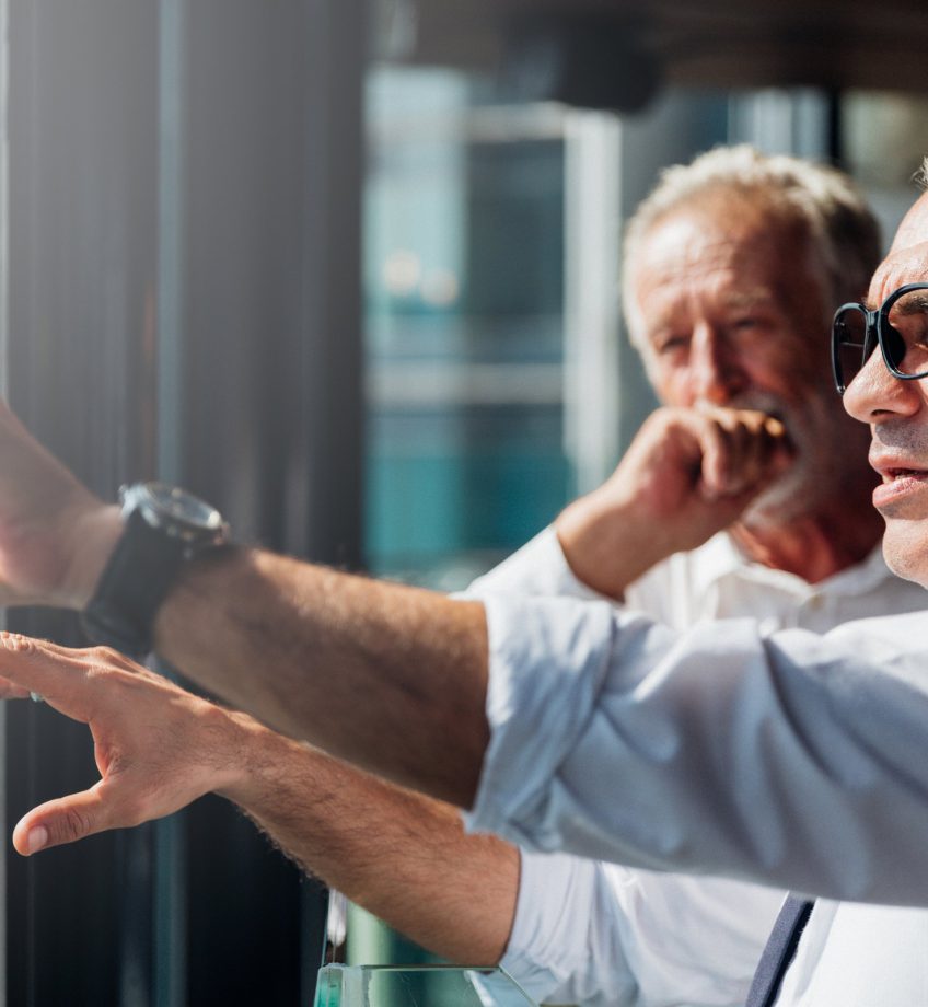 Executives on the pit wall
